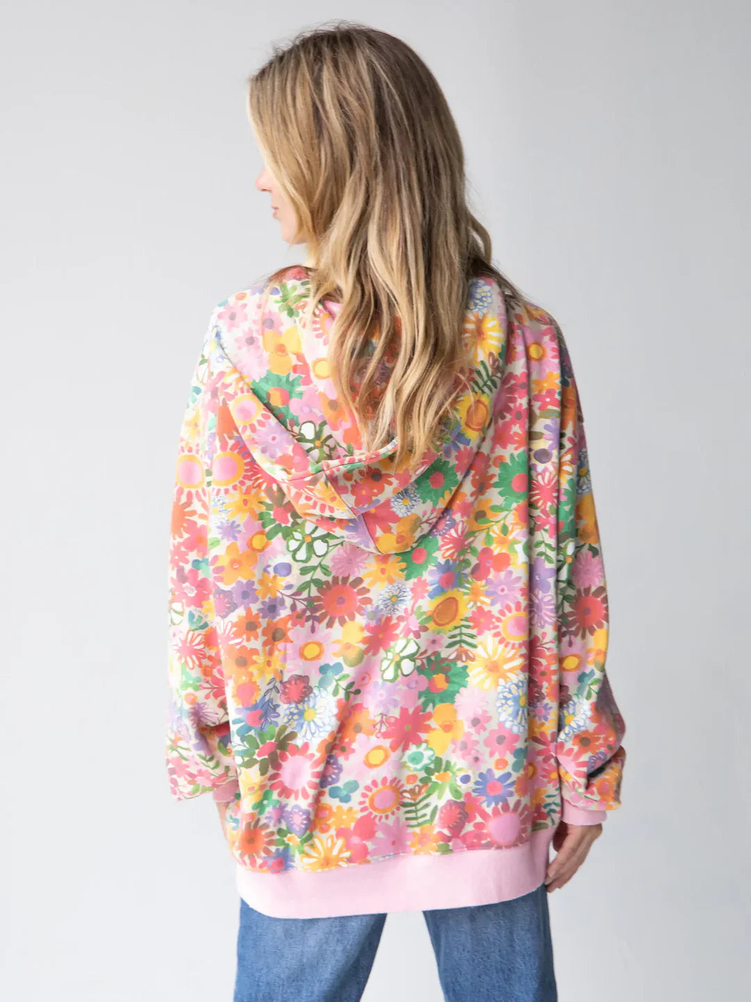 RAINBOW FLORAL HOODIE