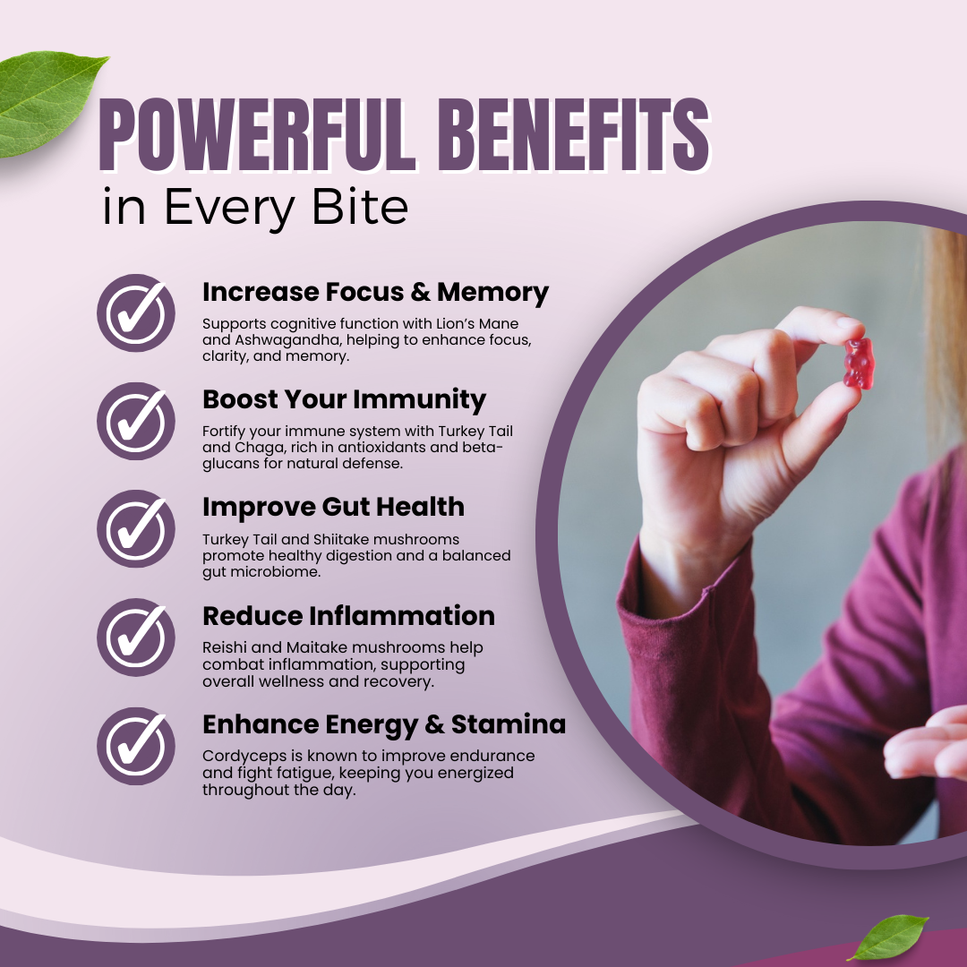 Brain Boosting Mushroom Gummies