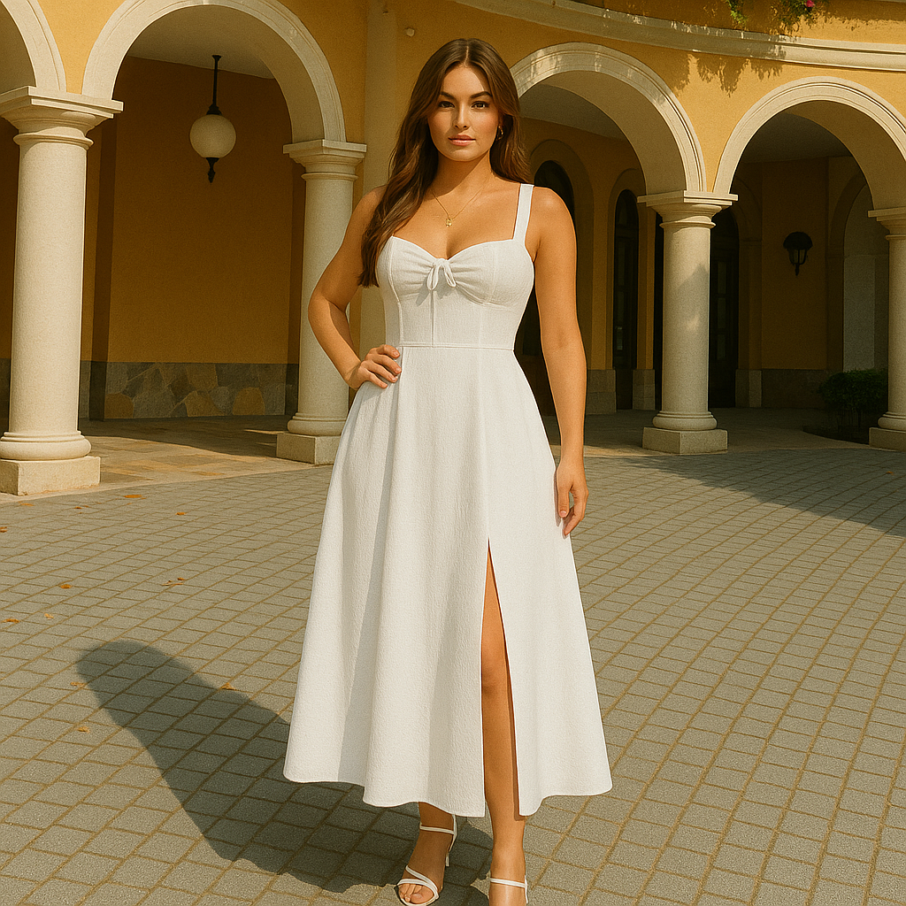 BELLE CORSET MIDI DRESS