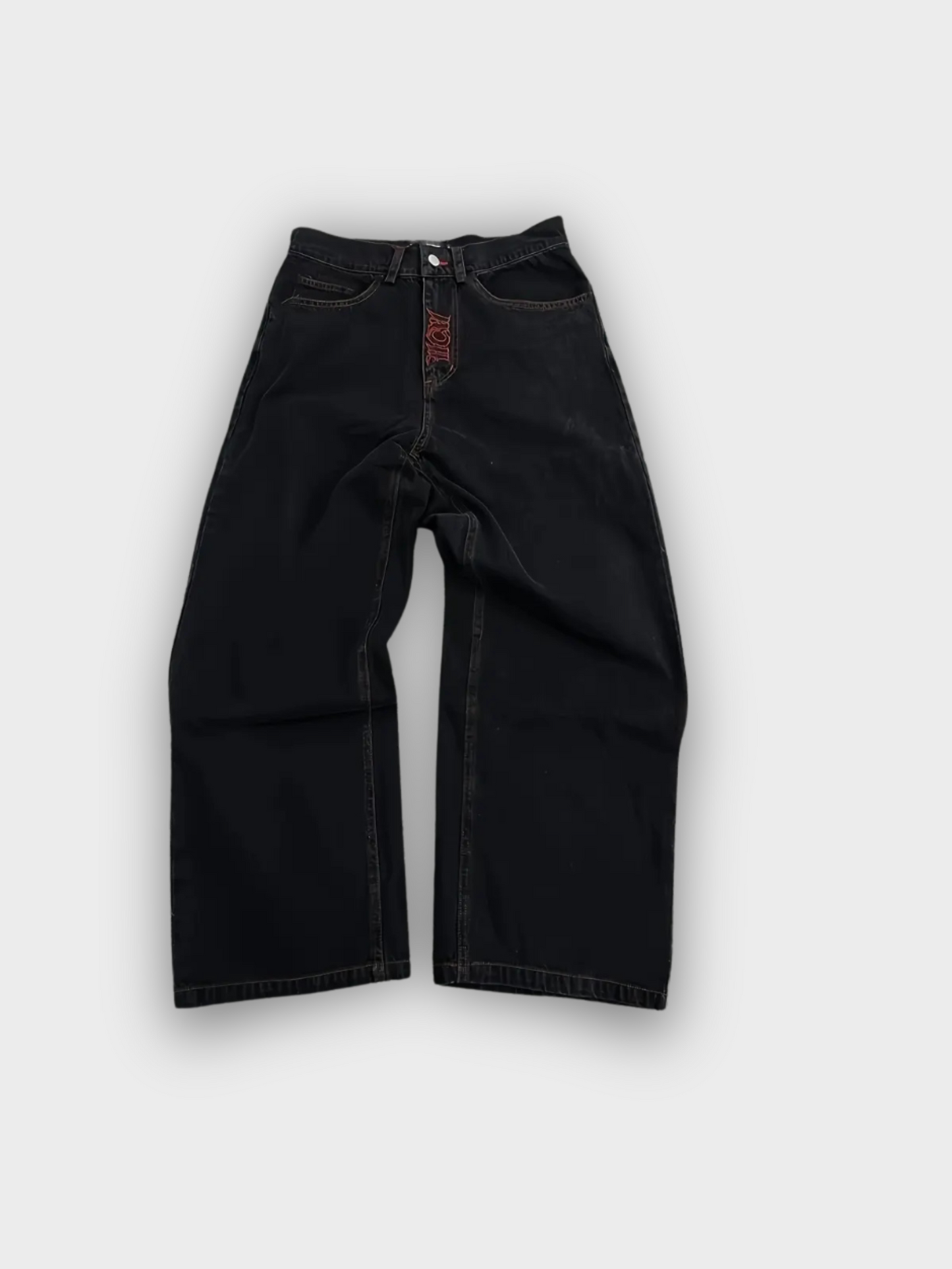 Amalfi® Embroidered Baggy Jeans