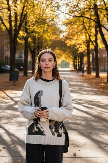 Hidden Visage Knit Sweater