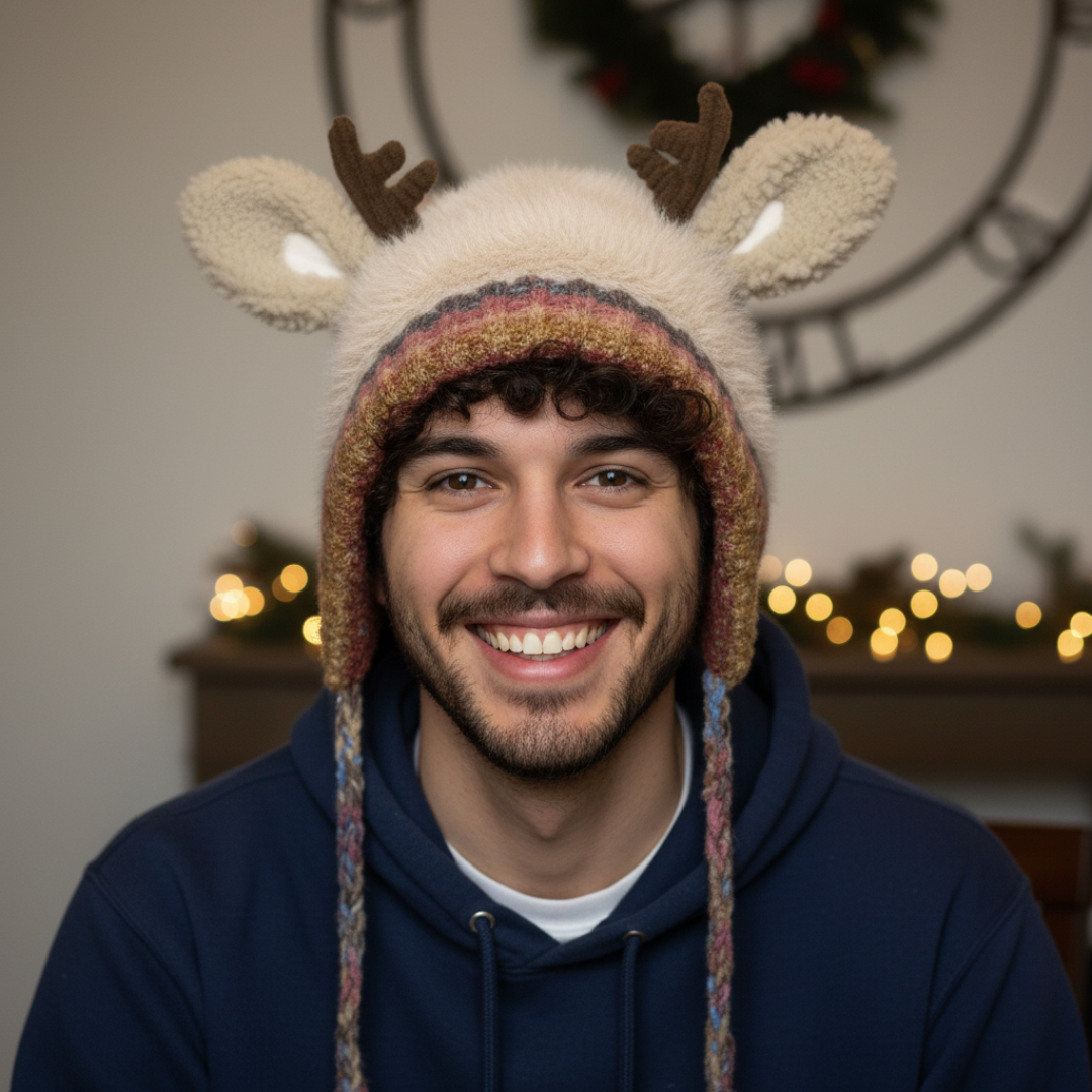 Jolly Reindeer Beanie