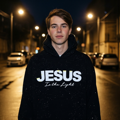 Jesus is The Light Rhinestone Hoodie