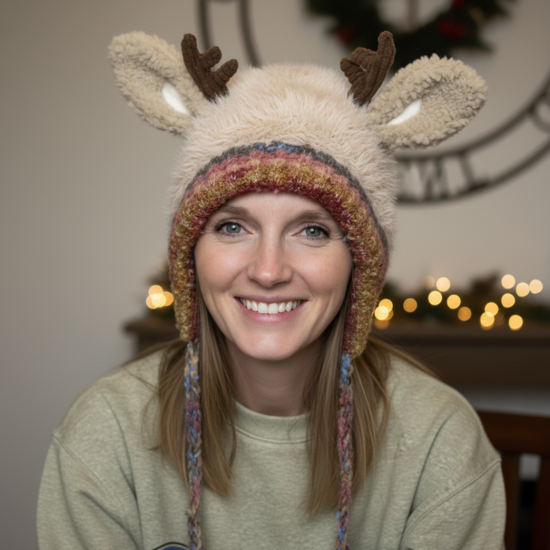 Jolly Reindeer Beanie