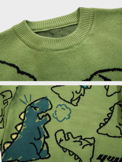 Dino Clash Knit Sweater