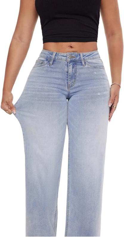 Mid-Low Rise Baggy Jeans Wide Leg™