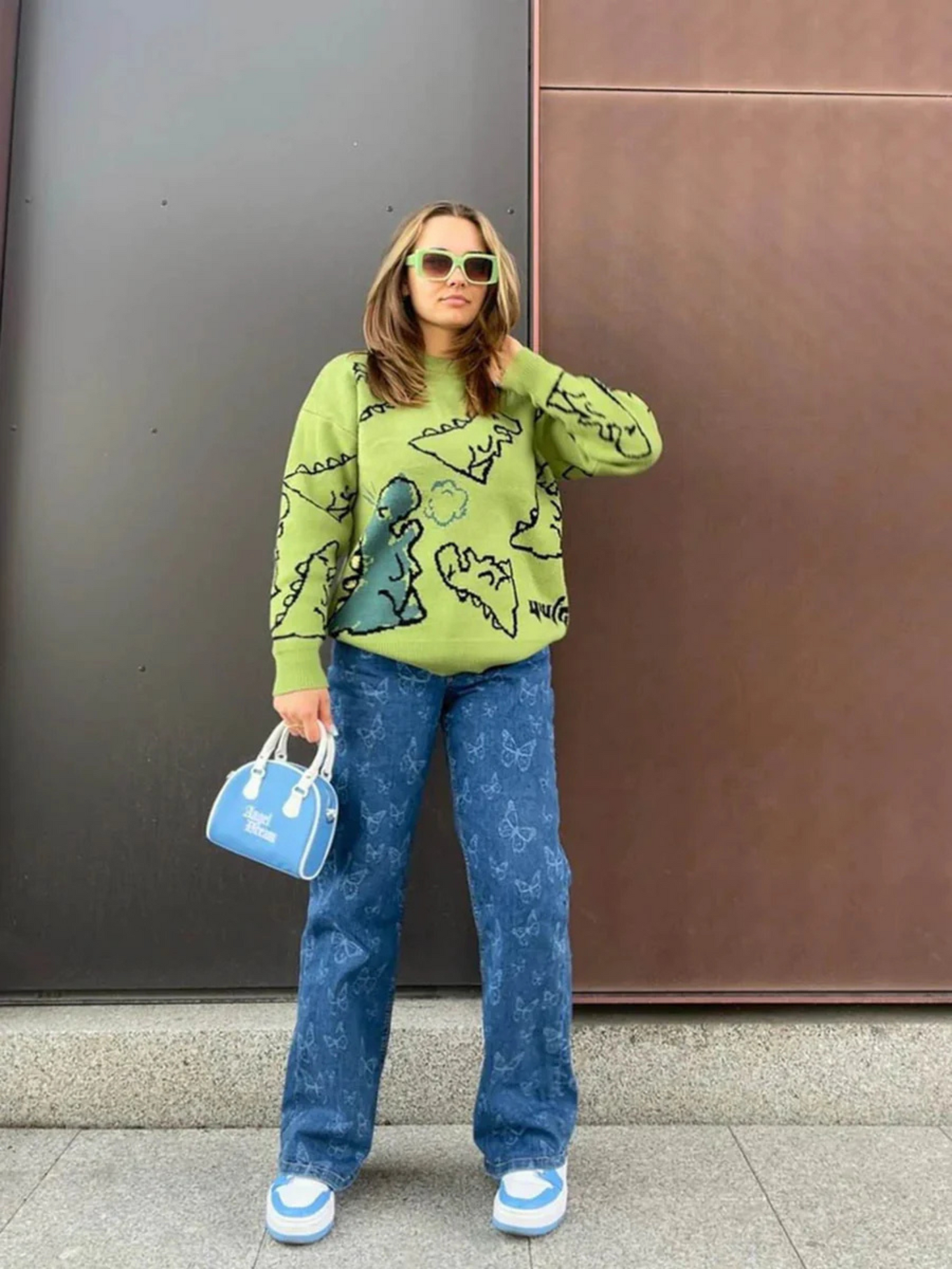 Dino Clash Knit Sweater