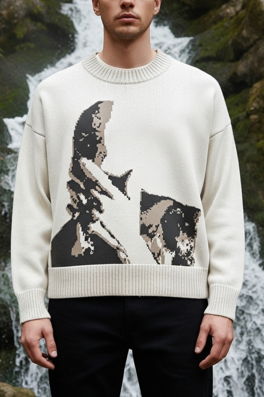 Hidden Visage Knit Sweater