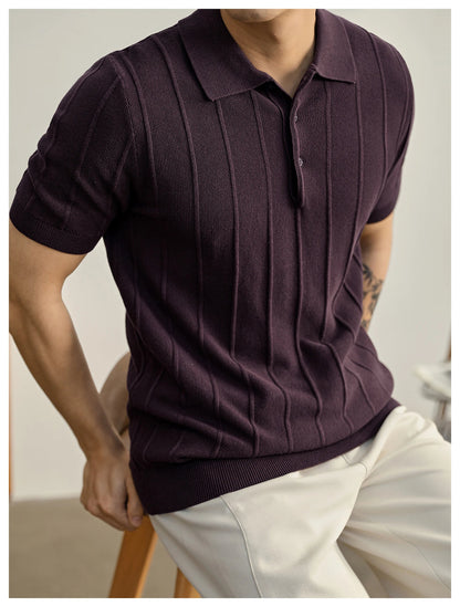 Riviera Textured Knit Polo Shirt