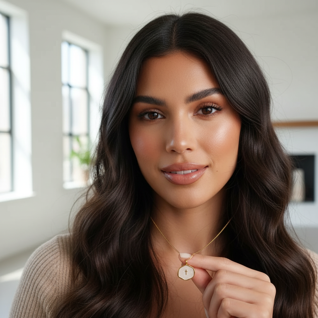 Verazia™ Halo Cross Necklace