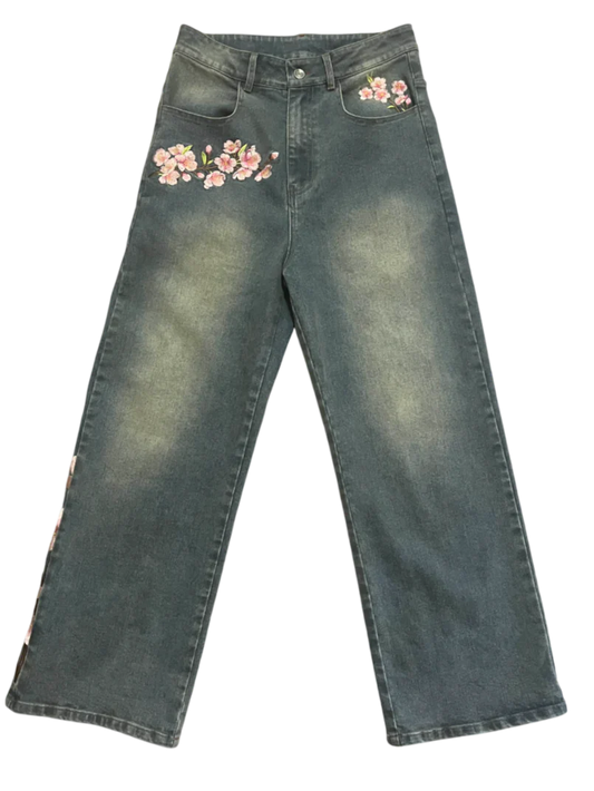 Unisex Sakura Jeans