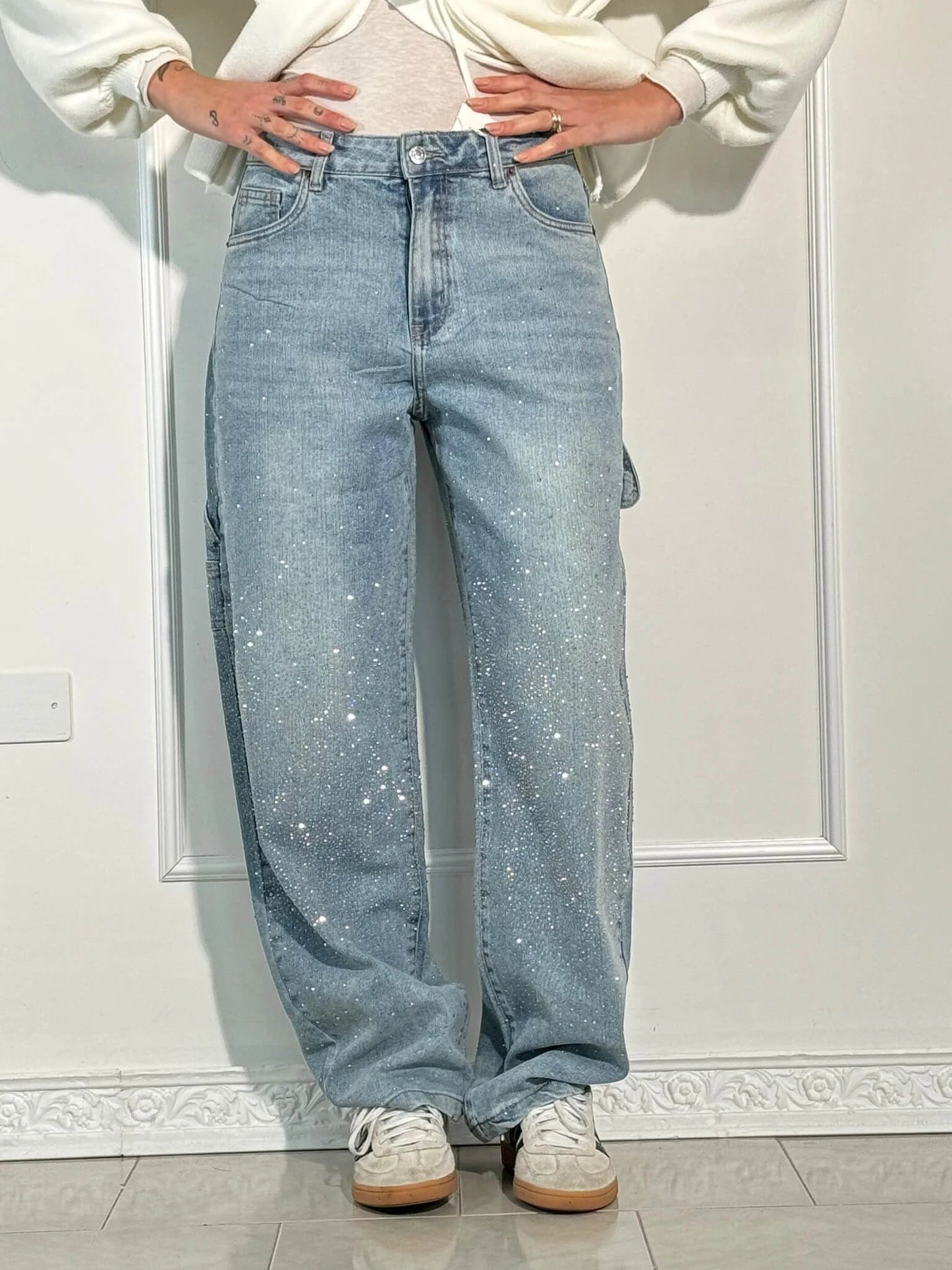 ERICA GLITTER DENIM JEANS