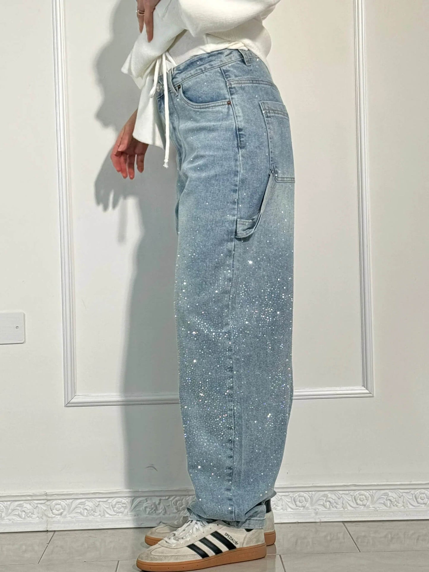 ERICA GLITTER DENIM JEANS