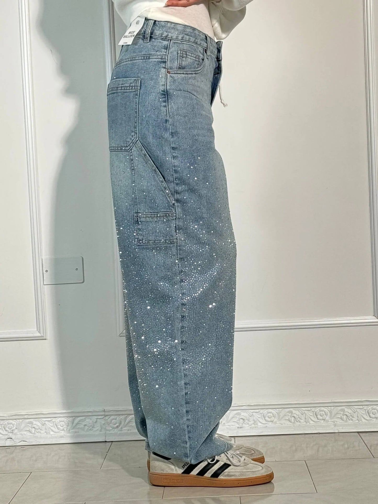 ERICA GLITTER DENIM JEANS