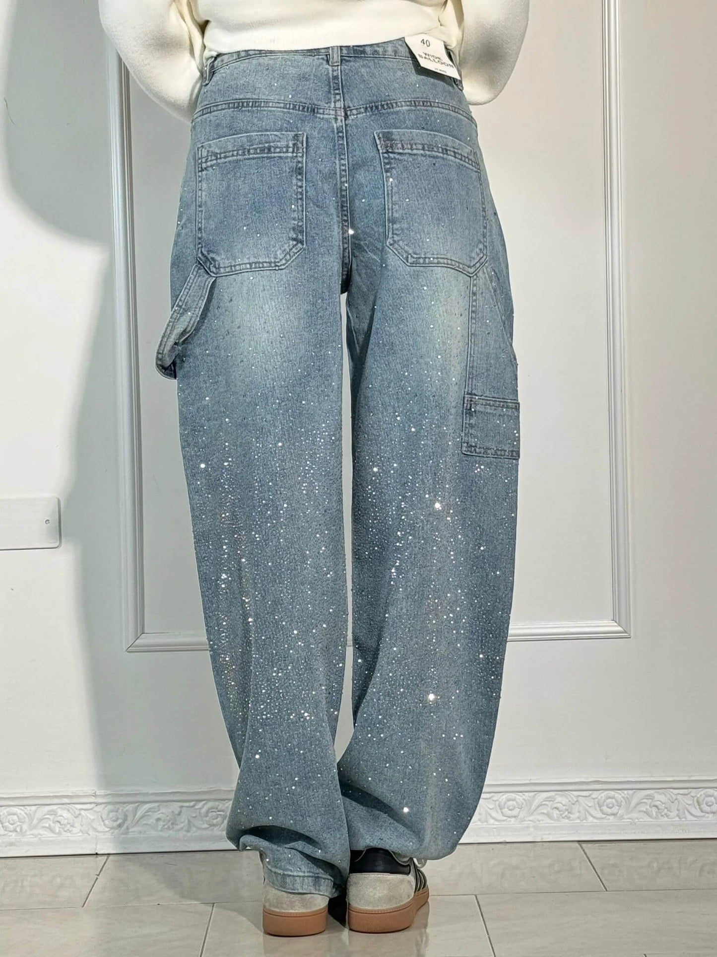 ERICA GLITTER DENIM JEANS