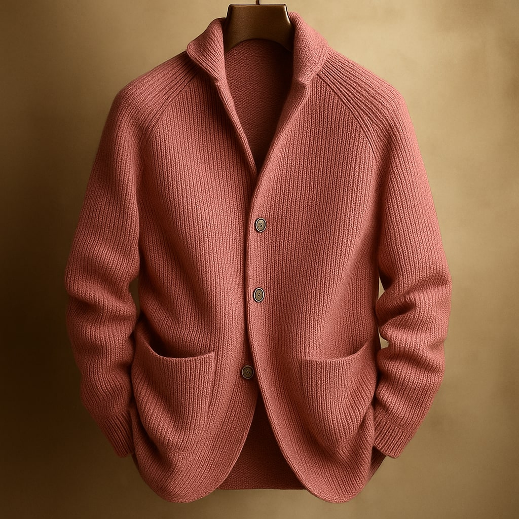 Silvoro | Corduroy Wool Cardigan For Men