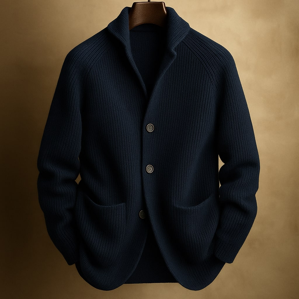 Silvoro | Corduroy Wool Cardigan For Men