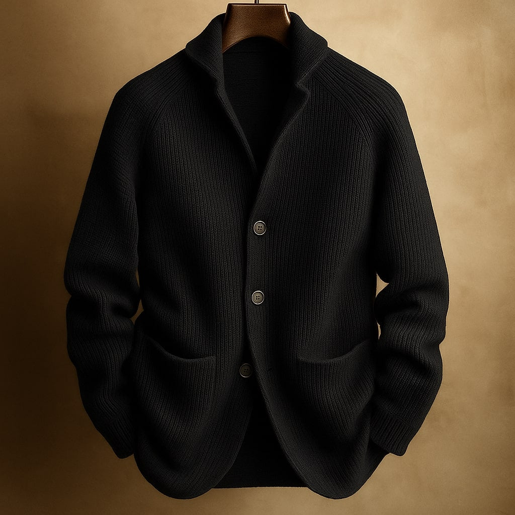 Silvoro | Corduroy Wool Cardigan For Men