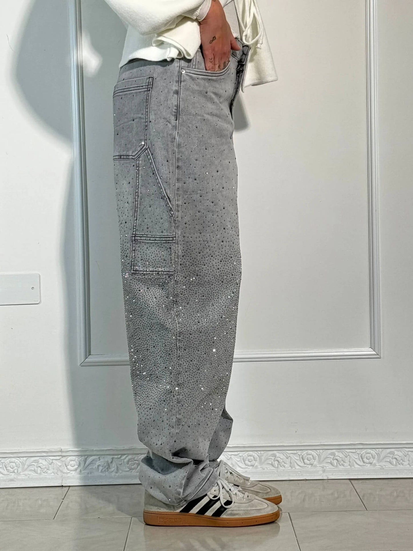ERICA GLITTER DENIM JEANS