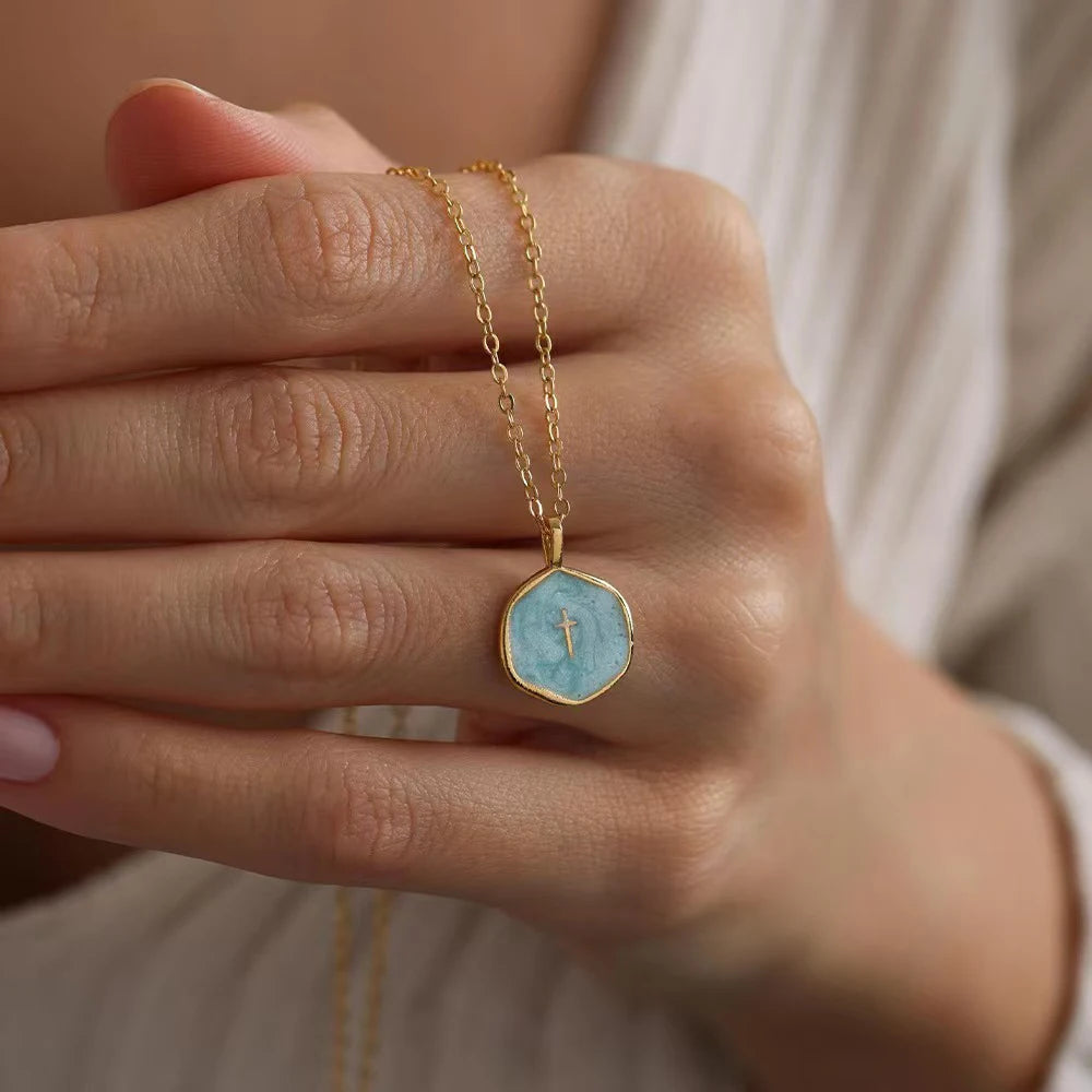 Verazia™ Halo Cross Necklace