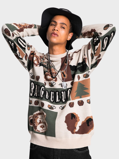 Woodland Bear Knit Sweater