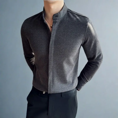 Mandarin Button-Up Shirt