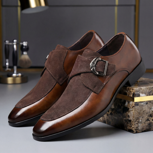 Brooklyn Leather Monk Strap Shoes