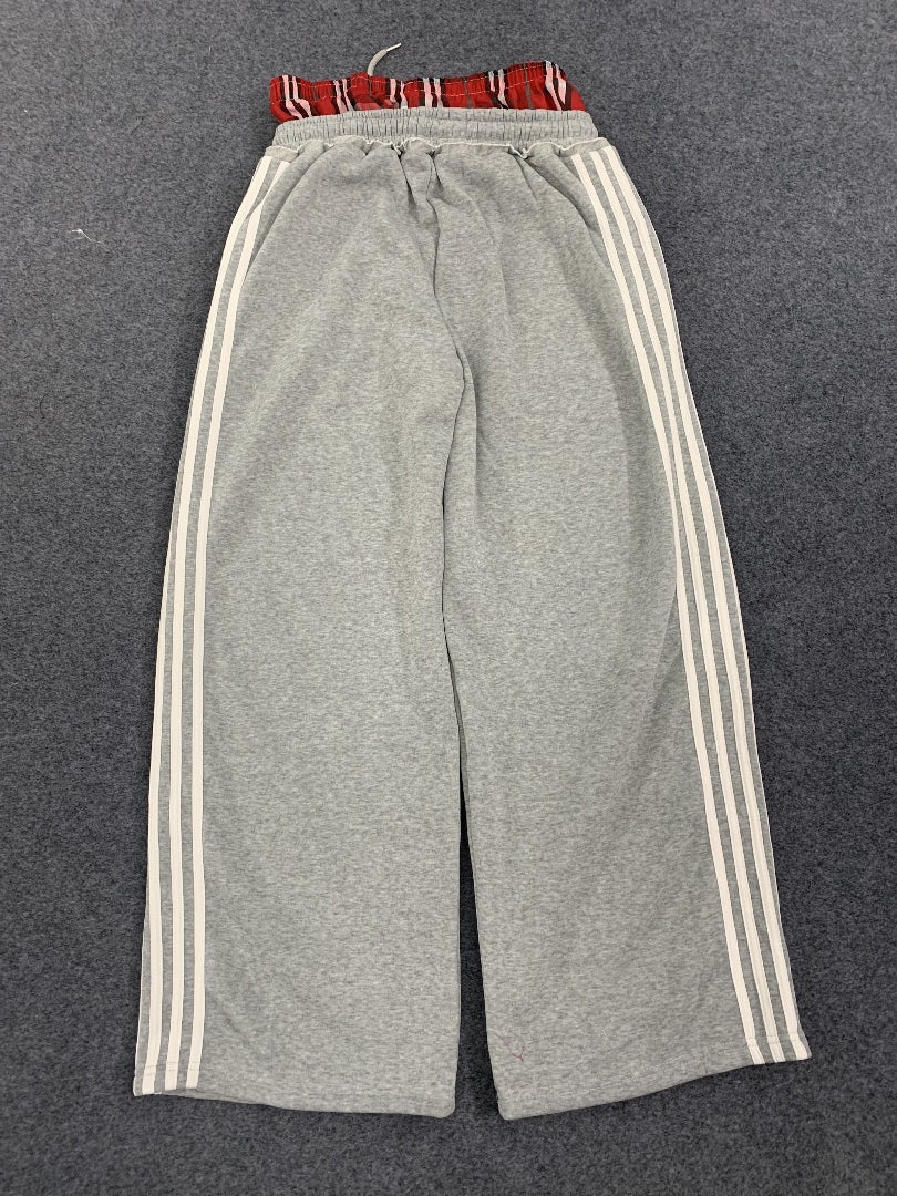 Amalfi Plaid Layer Wide-Leg Sweatpants