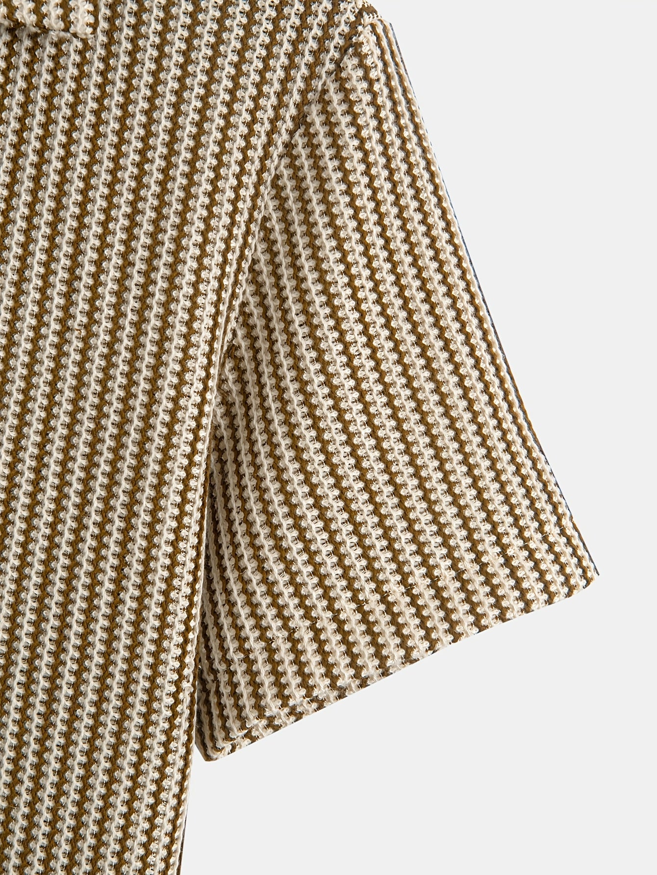 Valen Knit Striped Button Up