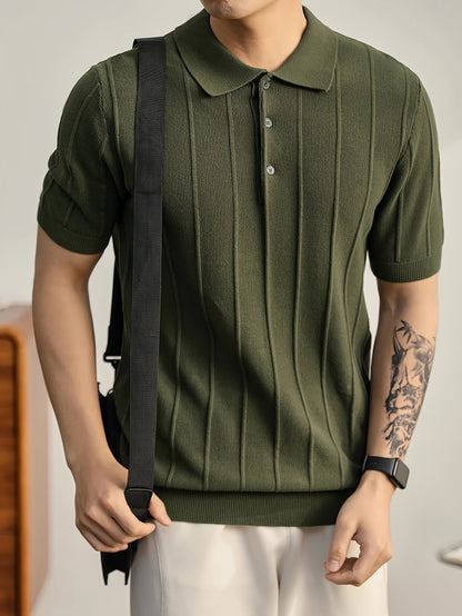 Riviera Textured Knit Polo Shirt