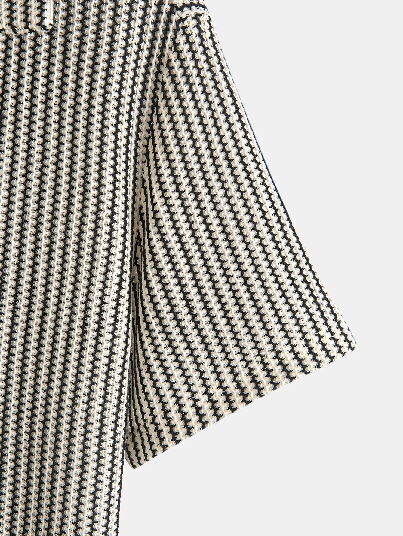 Valen Knit Striped Button Up